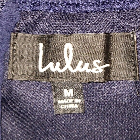 LULUS Air of Romance Navy Blue Maxi Dress, Size Medium - Picture 5 of 5